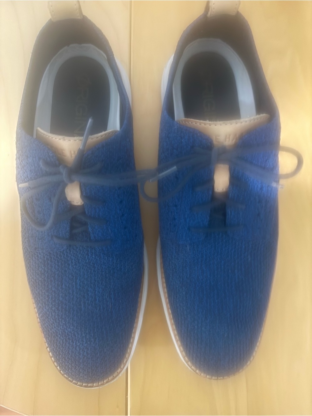 Cole Haan Navy Stitchlite Casual Lace-Up with Tan Accents shoes